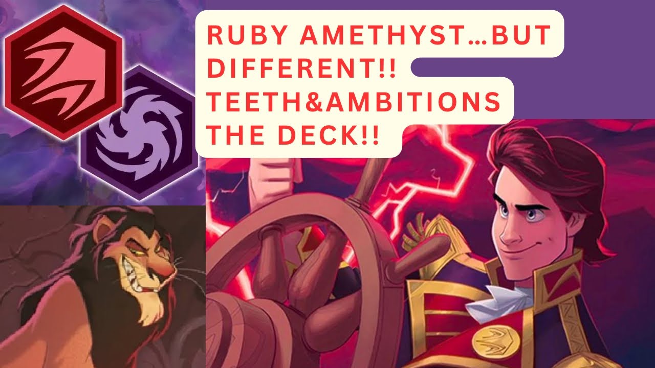 Ruby Amethyst Lorcana Deck Profile! Anti Steel!!