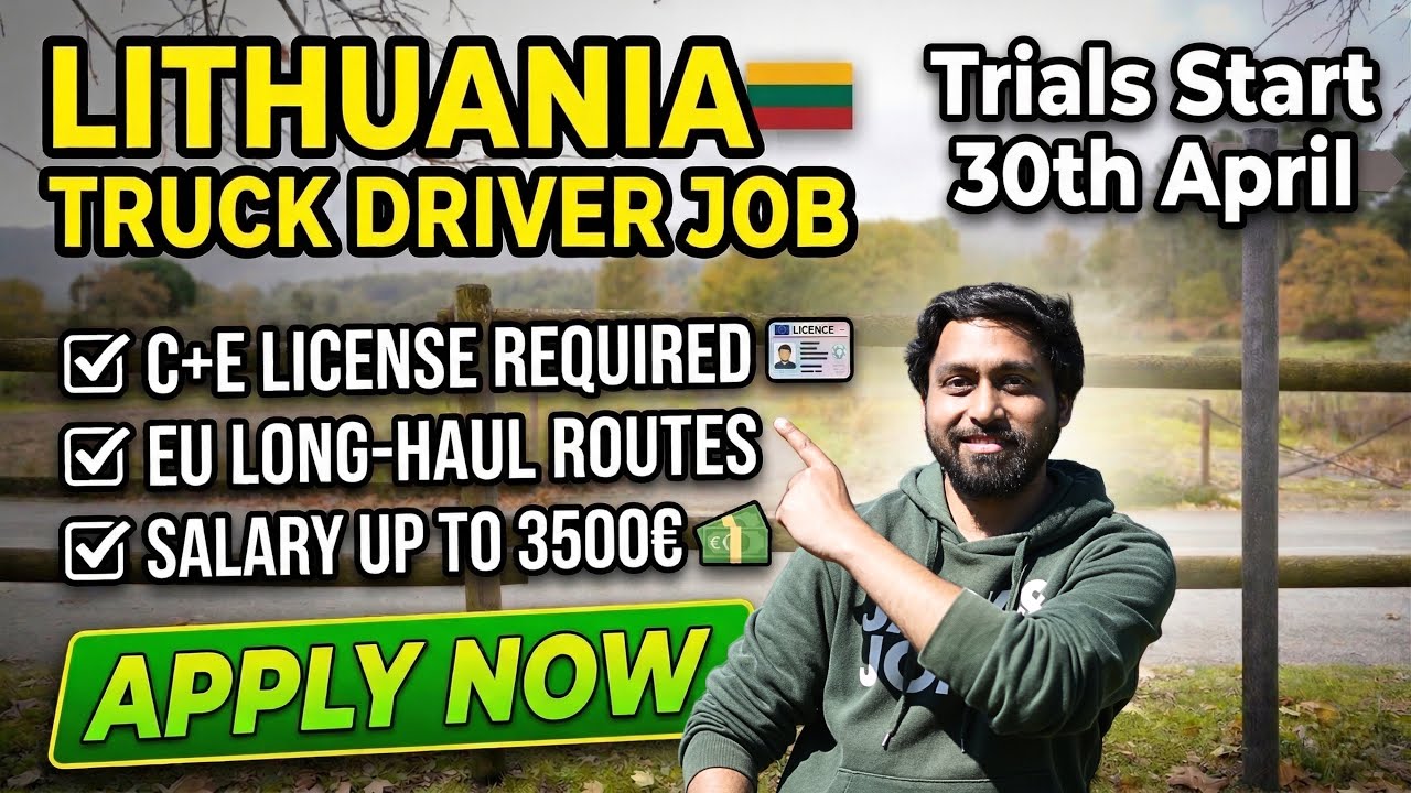 Lithuania Truck Driver Job 2026 &ndash; EU Long Routes + Fast Hiring #harrysingheuropa #europe #europevisa