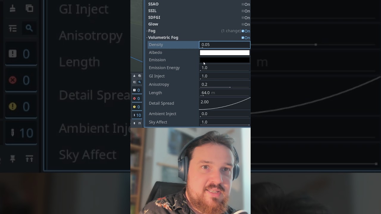 How to add volumetric fog in Godot for cool ambience #godot #horror #gamedev #indiedev