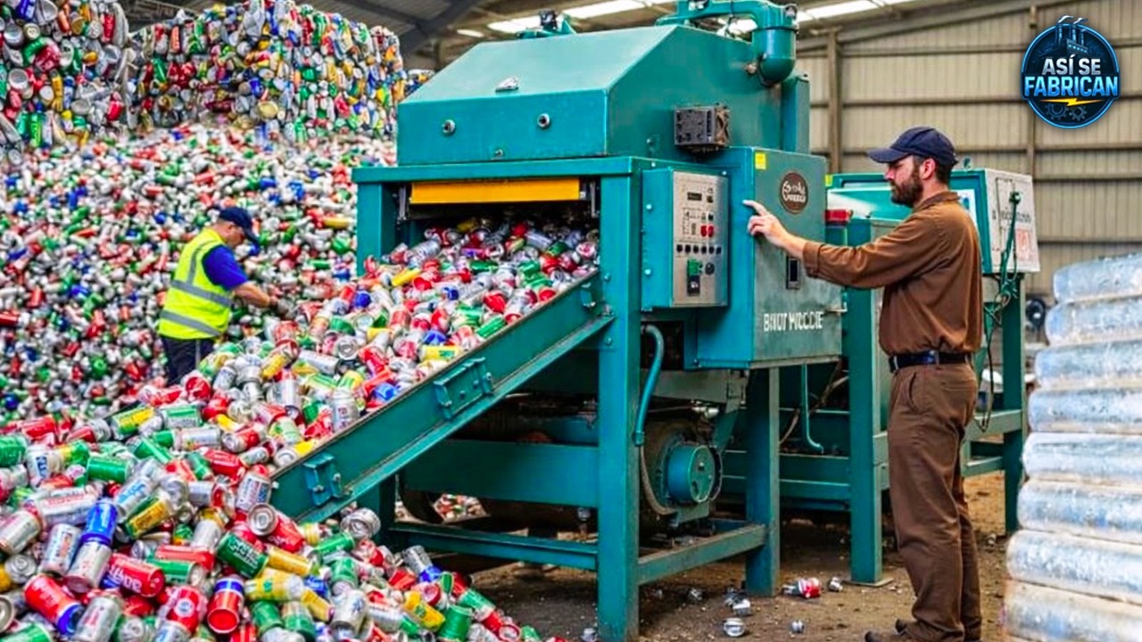 CÓMO se RECICLAN MILLONES de LATAS ♻️ | ASÍ se TRANSFORMA la LATA en ALUMINIO