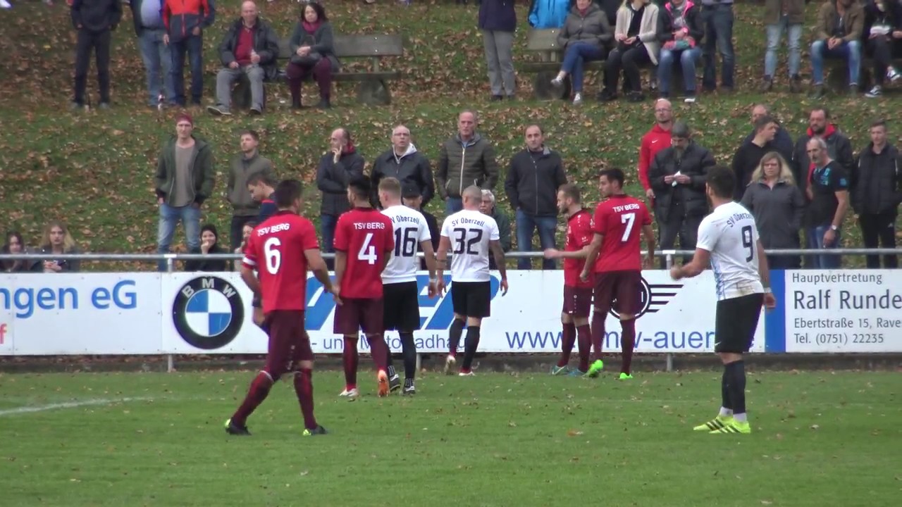Fussball SV Oberzell gegen TSV Berg 4 11 2017 Spielausschnitte