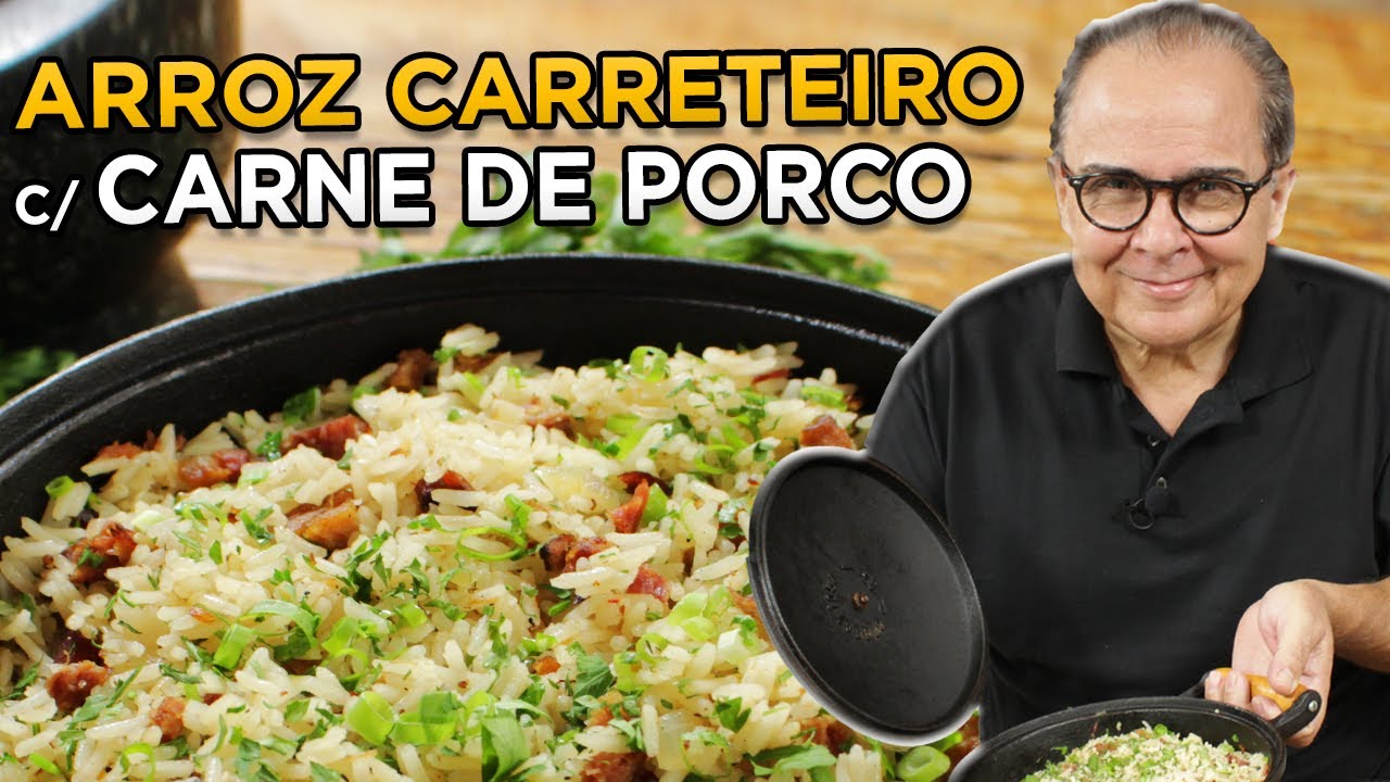 Arroz Carreteiro com Carne de Porco do Chef Taico