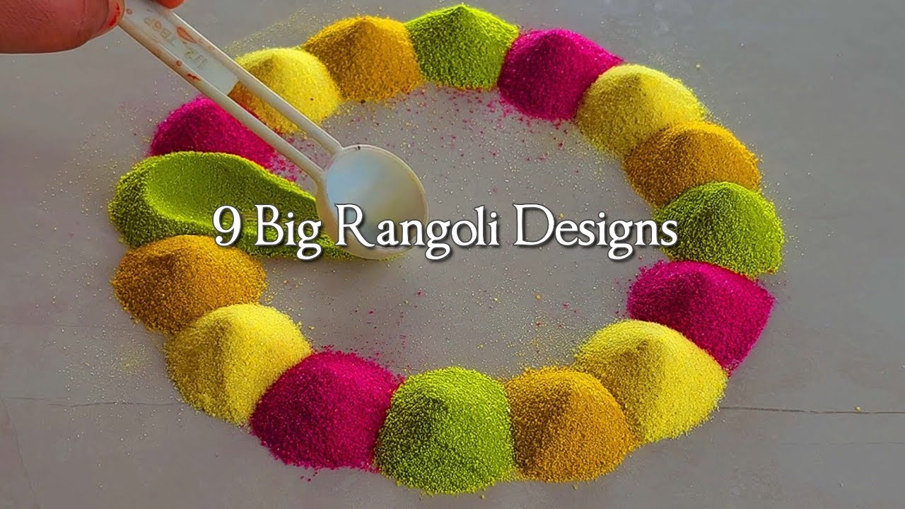 Satisfying Video || Big Rangoli Designs For All Festivals || Sand Art 
