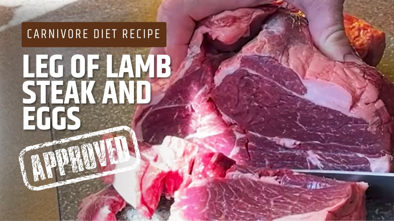 Leg of Lamb Steaks & Eggs -- Carnivore Diet Cooking