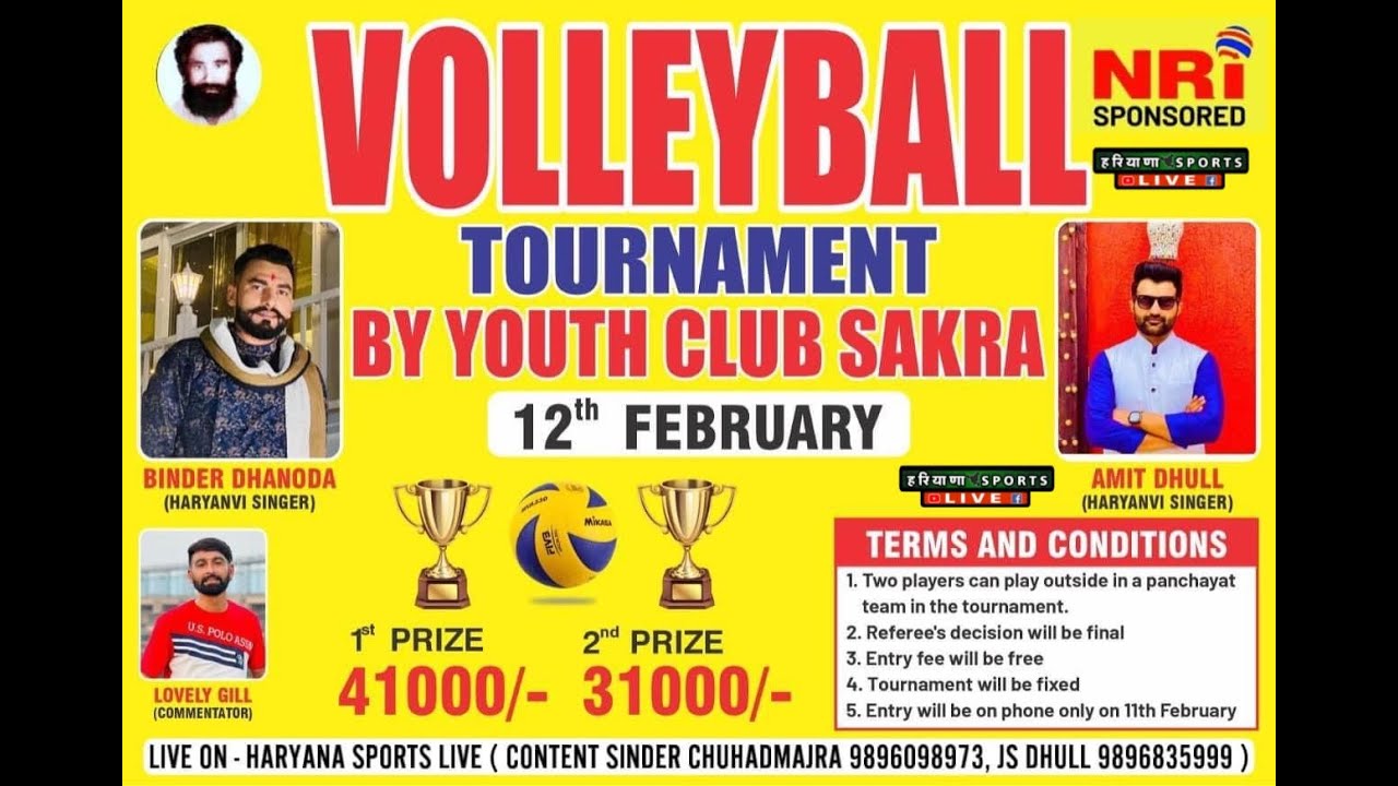 🔴LIVE NOW🔴 SAKRA || KAITHAL || BIGGEST VOLLEYBALL CUP || HARYANA SPORTS LIVE