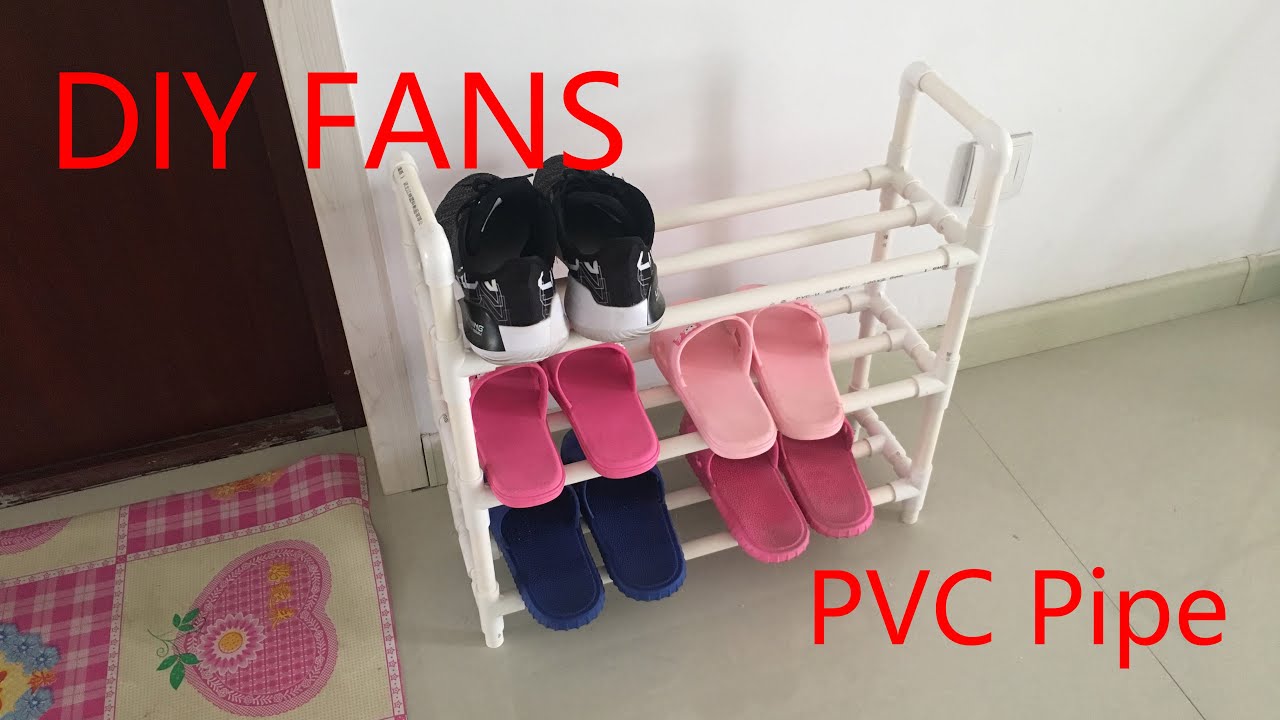 【DIY FANS】👟How To Make Shelves For Shoes Using PVC Pipe
