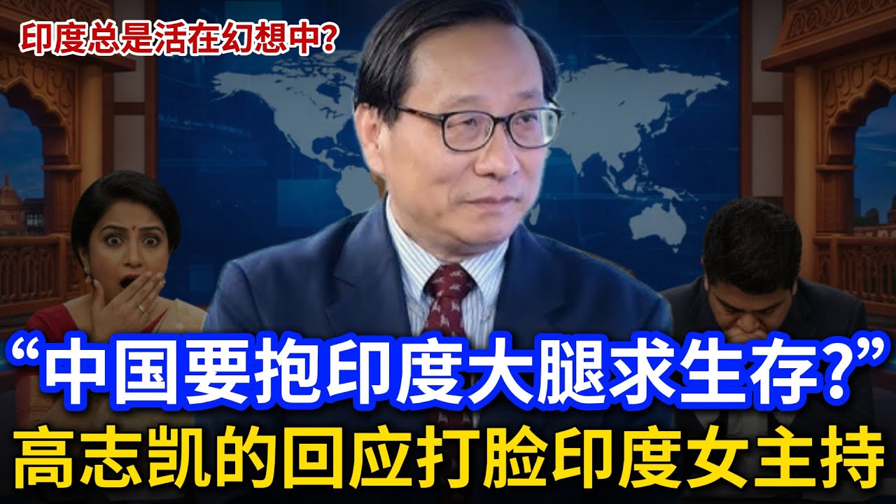 「中國要抱印度大腿求生存？」印度主持當眾發表傲慢言論，中國學者高志凱一句話精彩反駁，打破印度人的幻想！