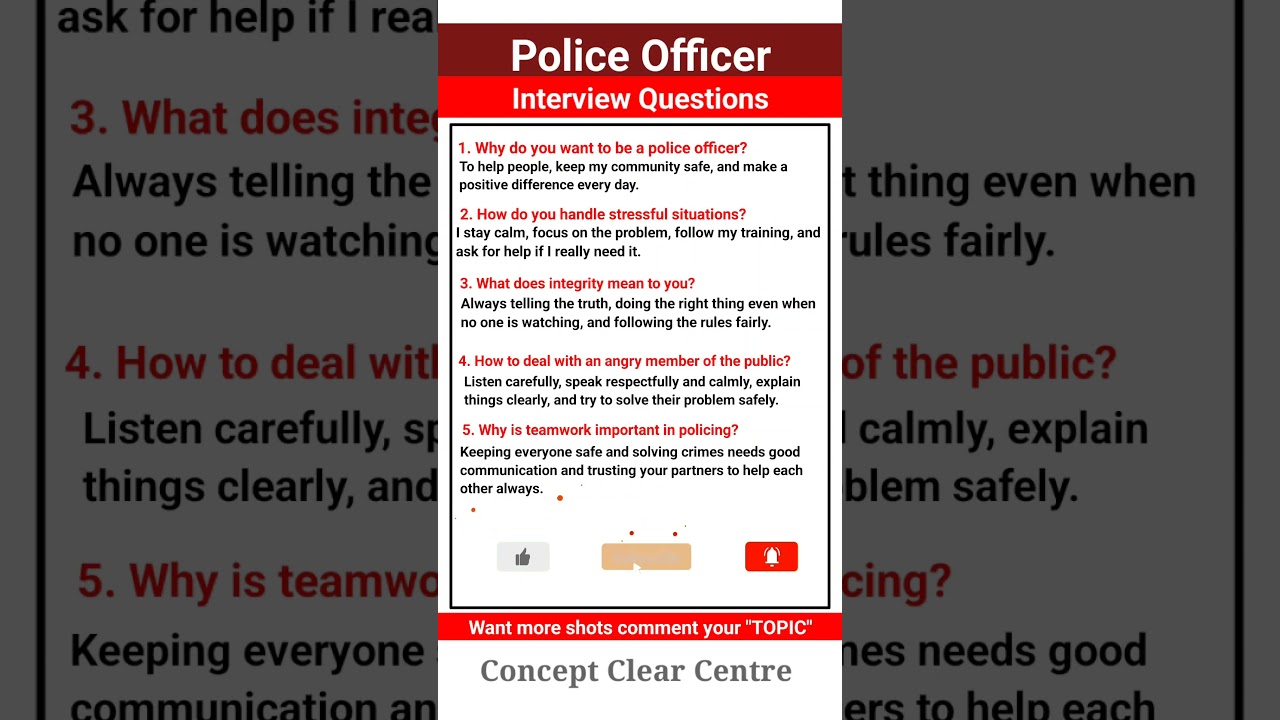 Police Officer Interview Questions and Answers