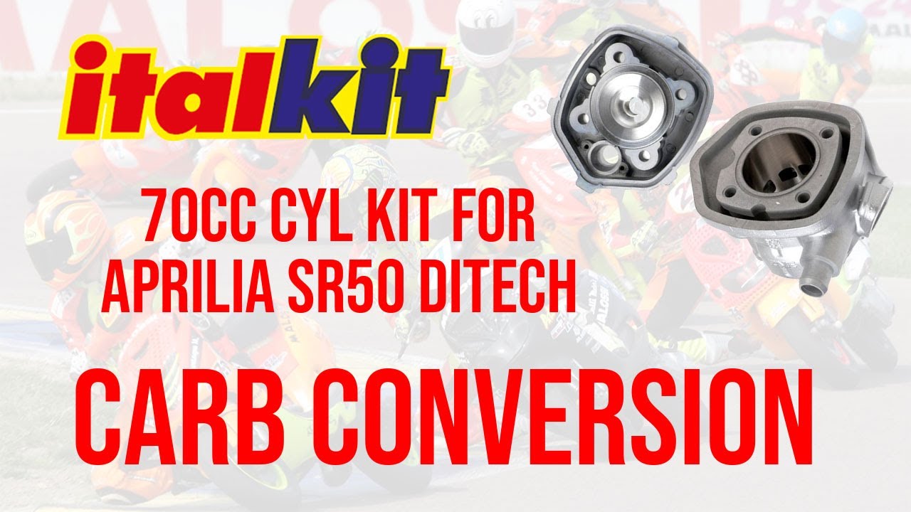 Italkit 70cc Cylinder Kit for Aprilia SR50 Ditech w/ Carb Conversion