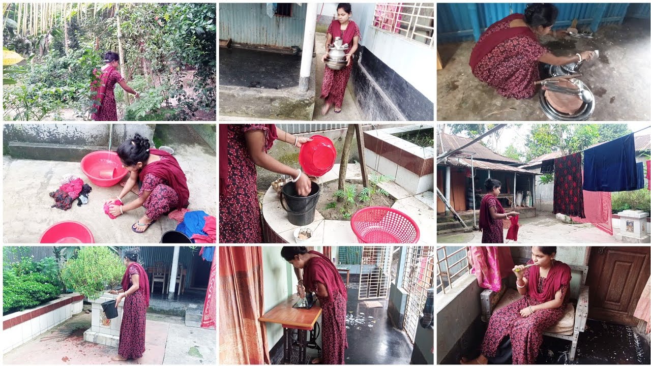 সকাল ৬ টাই ঘুম থেকে ওঠে সকালে সংসারের সমস্ত কাজ কমপ্লিট করে নিলাম 
