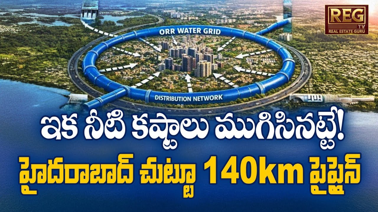 Hyderabad Gets 24×7 Water Supply! ₹8,000 Cr Ring Main Mega Project Explained #hyderabadnews