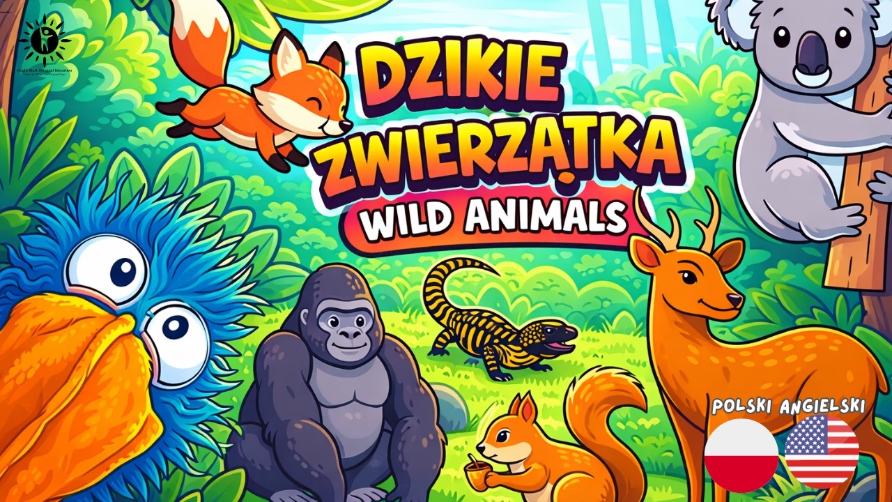 Naucz się o dzikich zwierzętach 🐘🦁🐒po Angielsku, Learn Fun Facts About Wild Animals 🐘🦁🐒