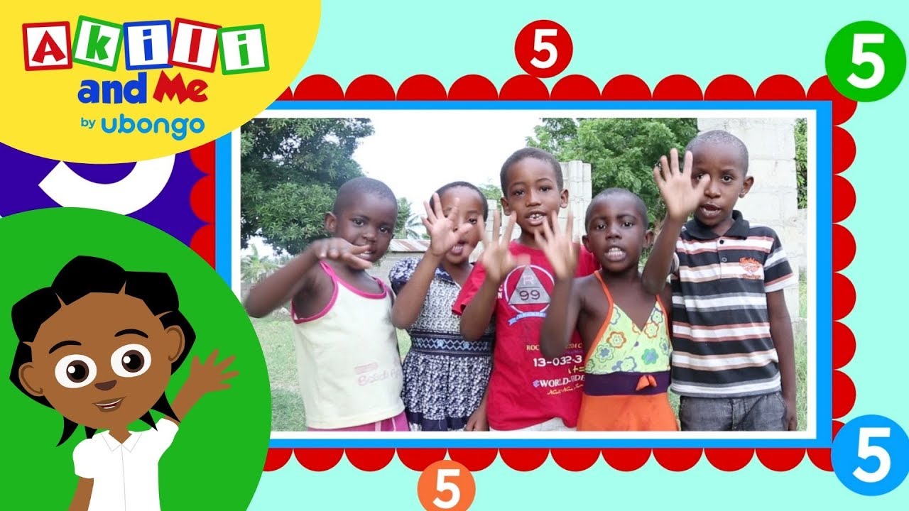 Five Fingers! | Numbers & Shapes with Akili and Me | Educational Cartoons for Preschoolers