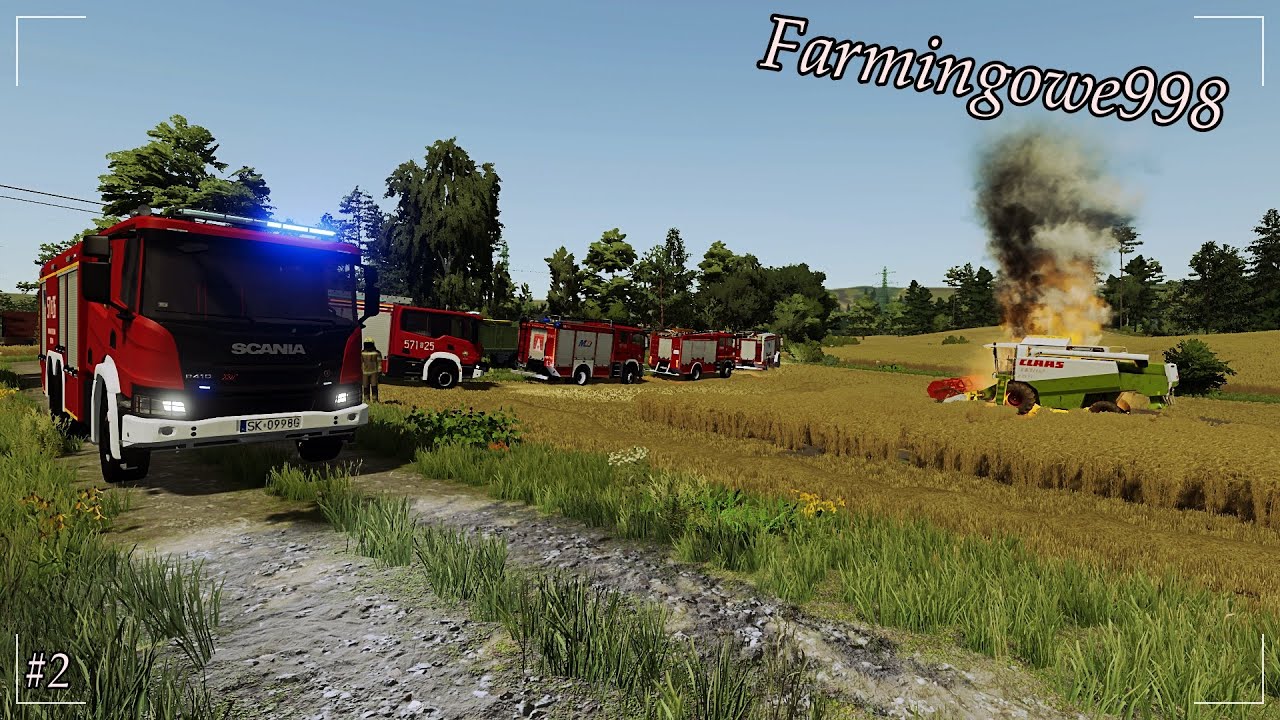 [FS22] Pożar kombajnu podczas żniw - Brzozówka ul.Główna 26 | Farmingowe 998 #2