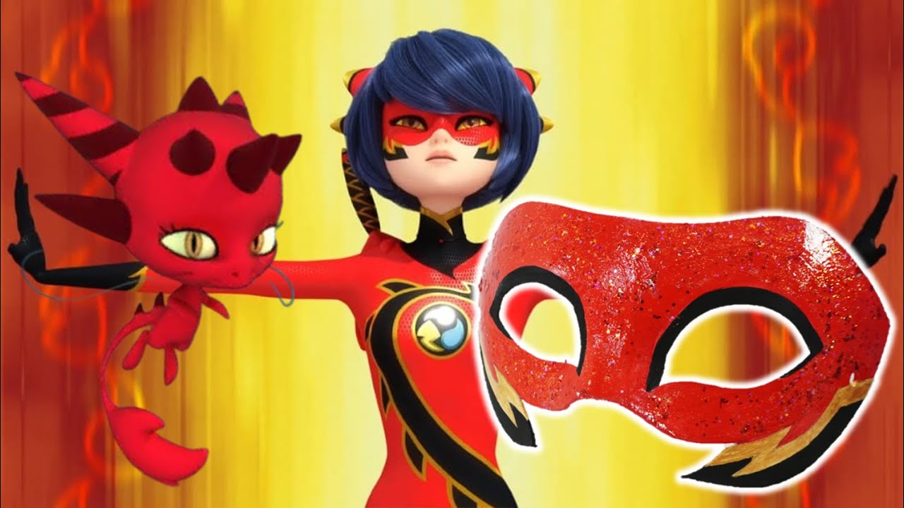 EASY DIY Miraculous Ladybug Ryuko Mask Dress-up Cosplay