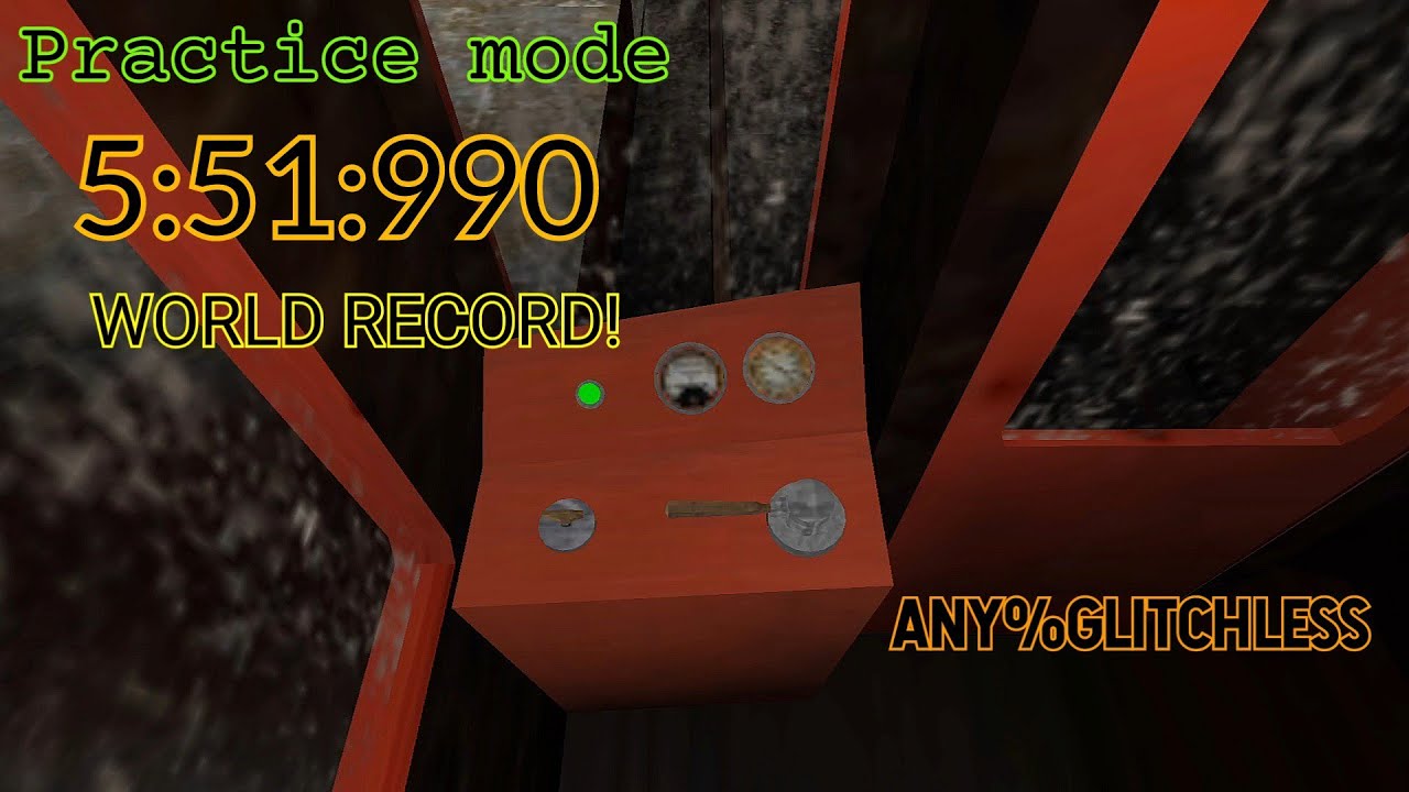 Granny 3 Practice mode train Escape (GLITCHLESS) in 5:51:990 WORLD RECORD!