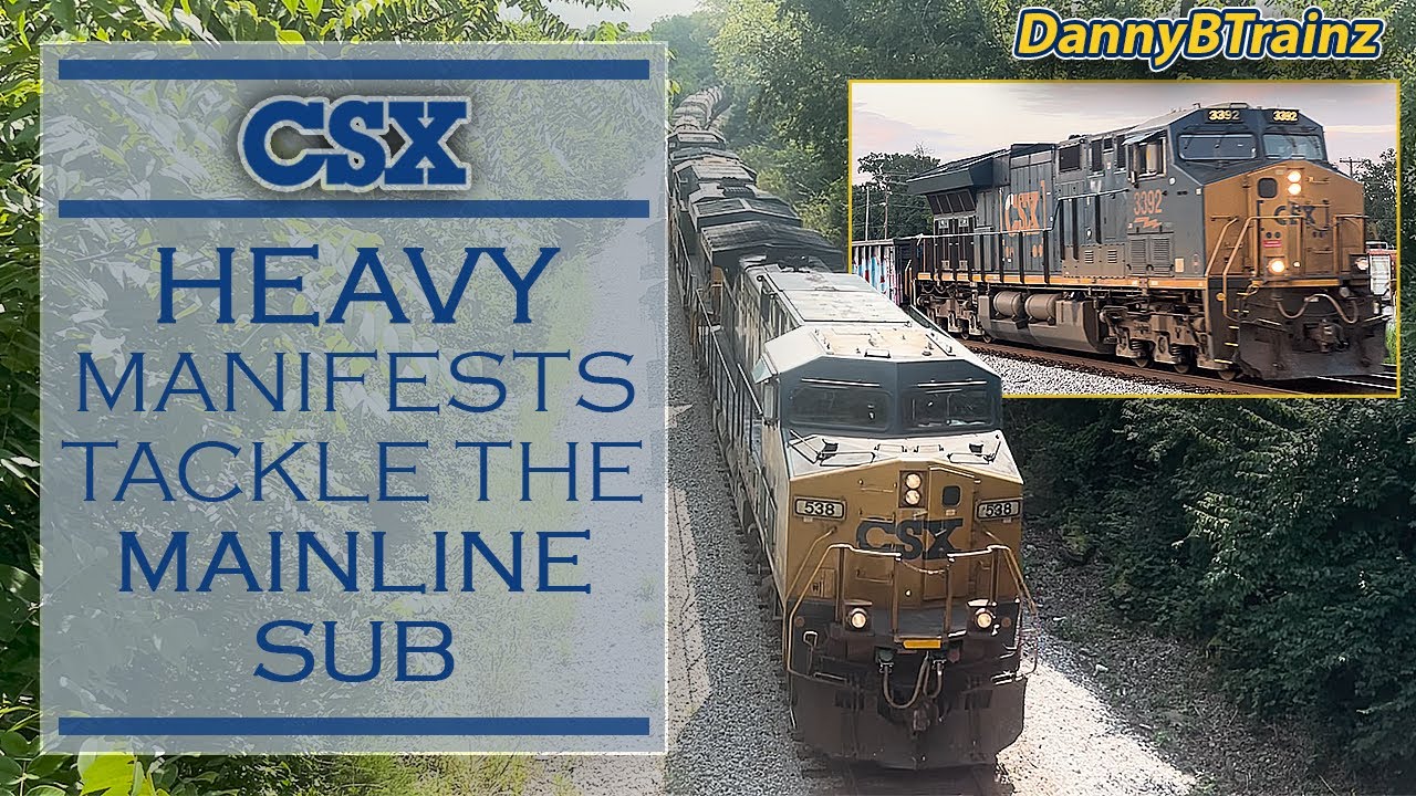 HEAVY Manifest Trains POUNDING and GRINDING the Scenic CSX Mainline Subdivision!
