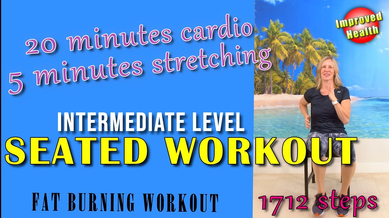 Fat Burning Seated Workout | Intermediate Chair Workout | At Home Workout