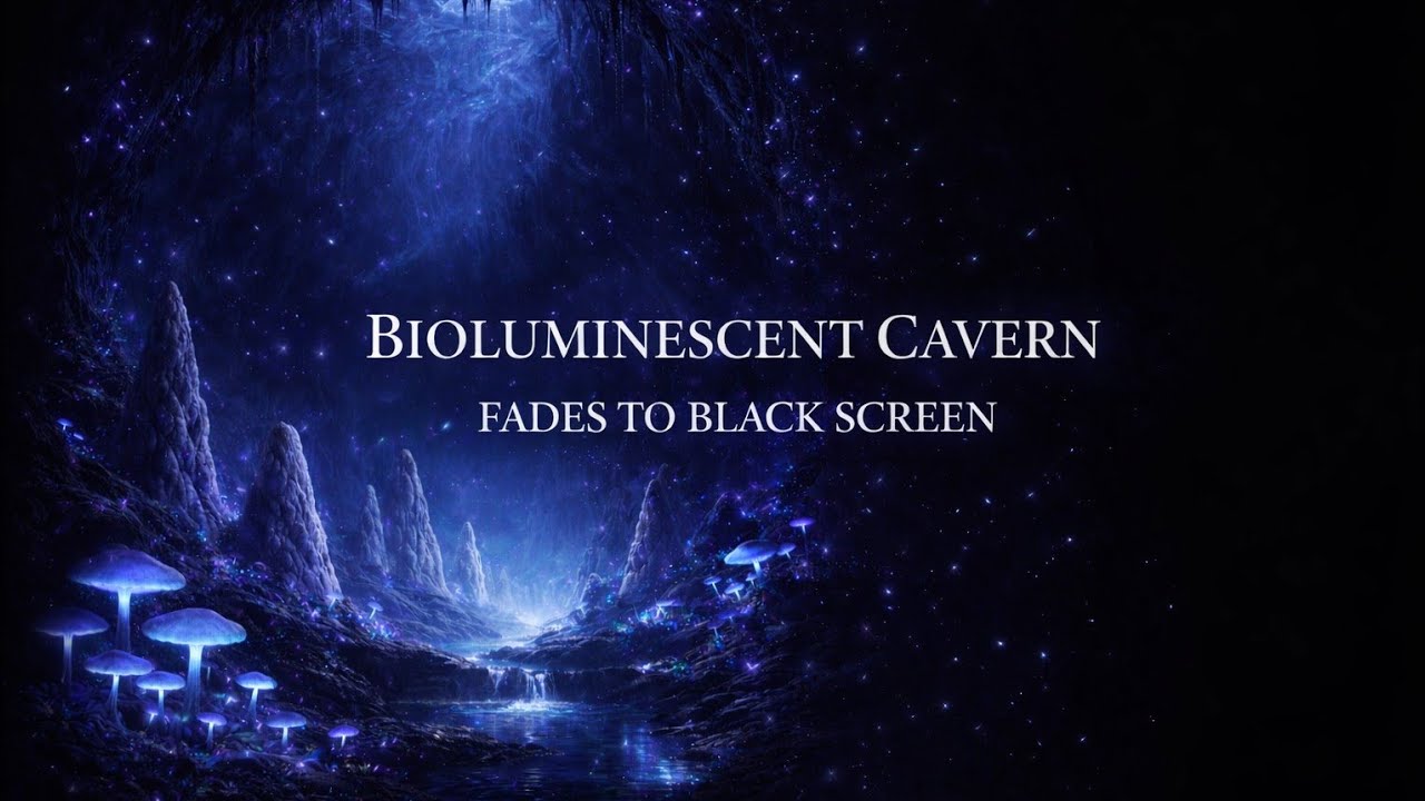 Dark Cave Ambience (Fades to Black) | Deep Brown Noise & Sleep Sounds - 8 Hours