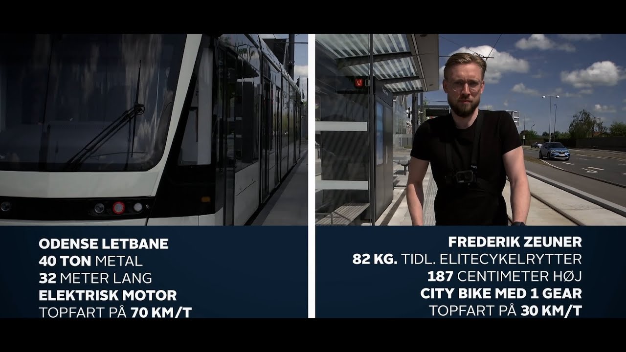 Hvem er hurtigst - letbanen eller cykelrytteren?