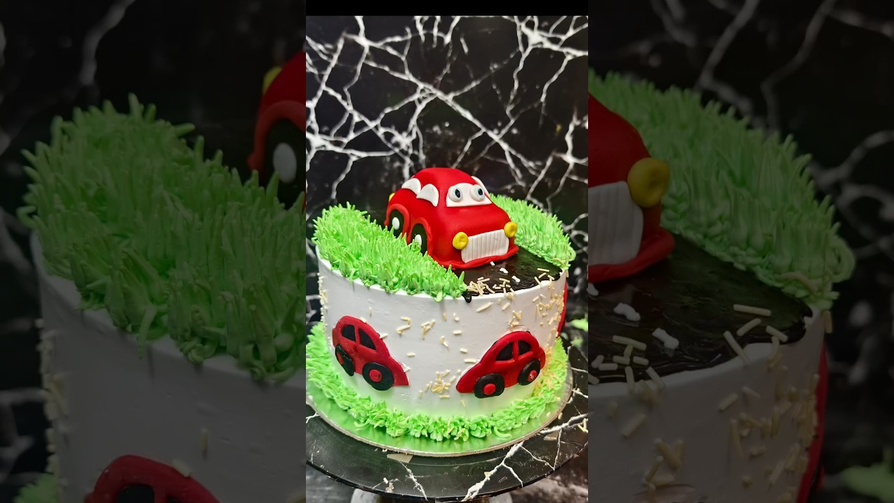 Birthday Car Cake Design | Birthday Car Cake Design for Boy #shorts #cake #homecakeandbake
