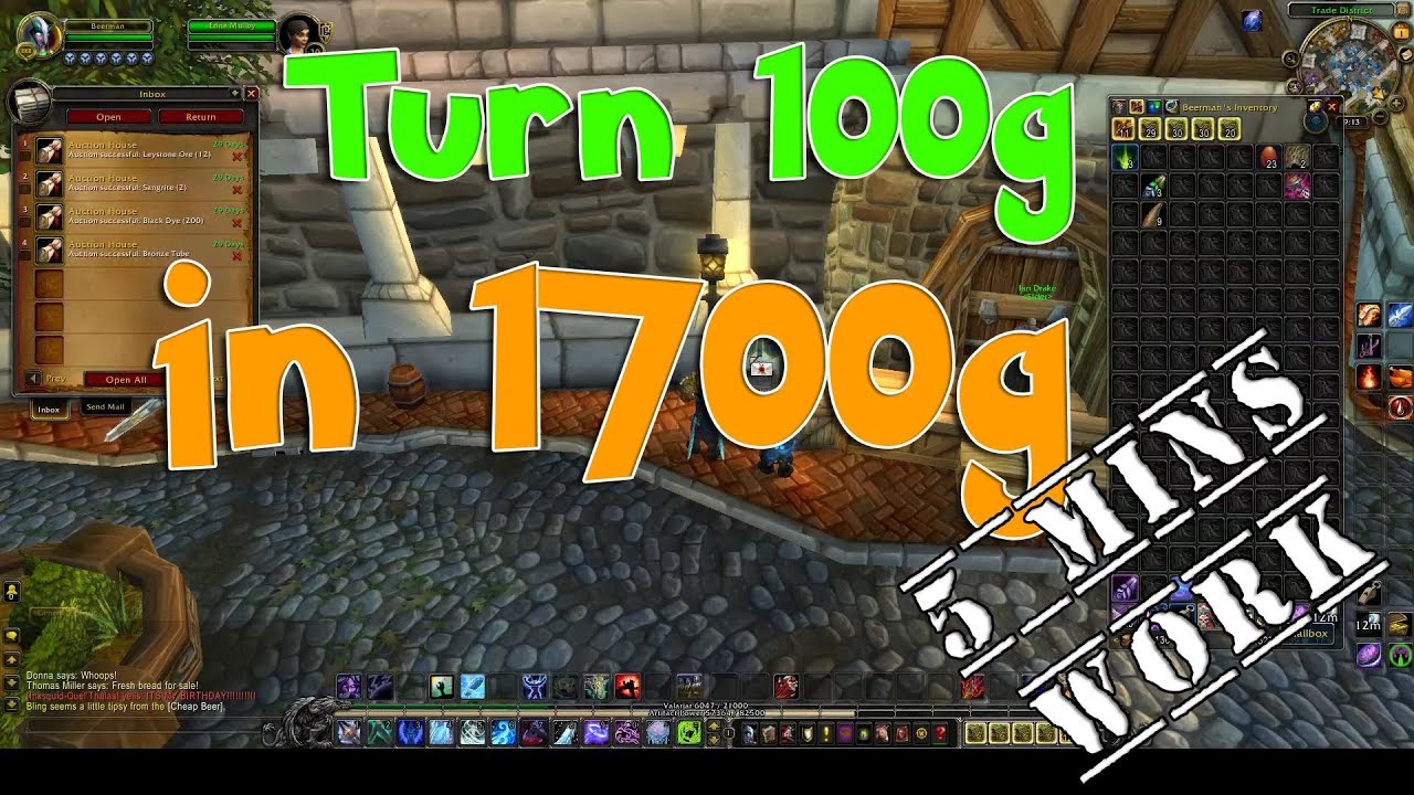 Wow legion Gold Making Guide | Turn 100g in 1700g