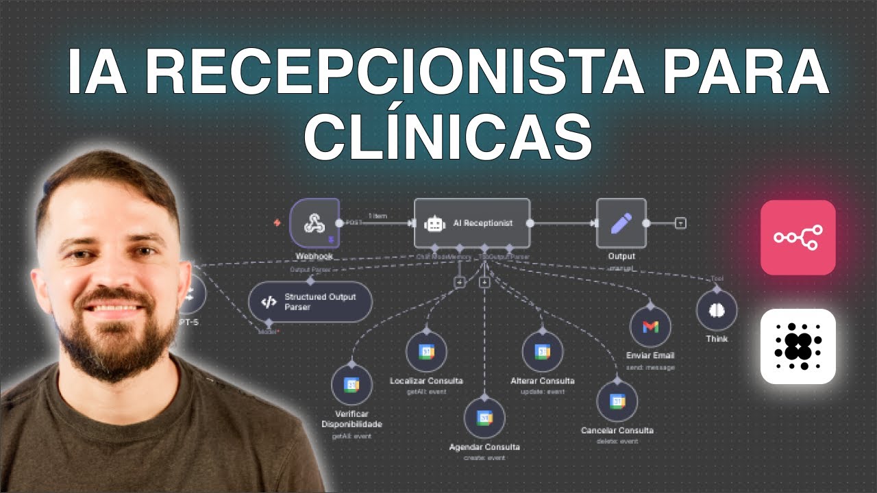 Agente de IA RECEPCIONISTA que atende ligações 24 por dia (Template Grátis)