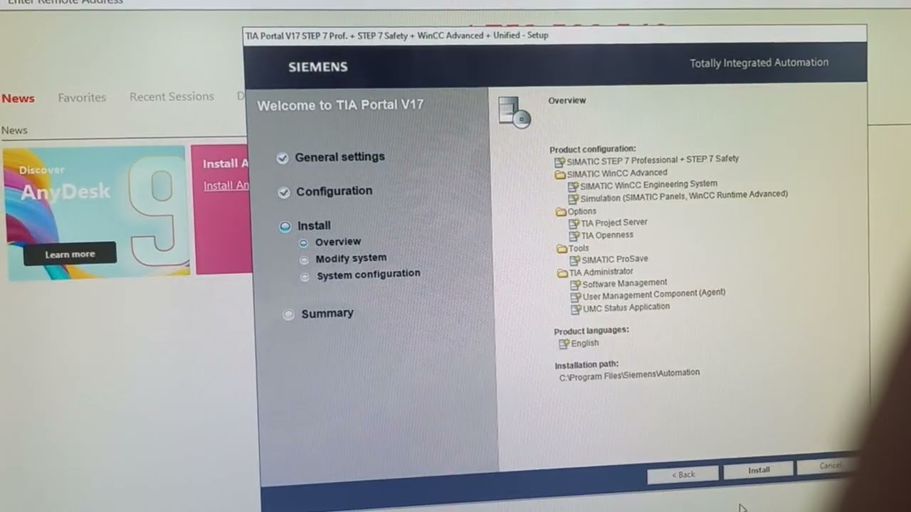 Siemens software installation