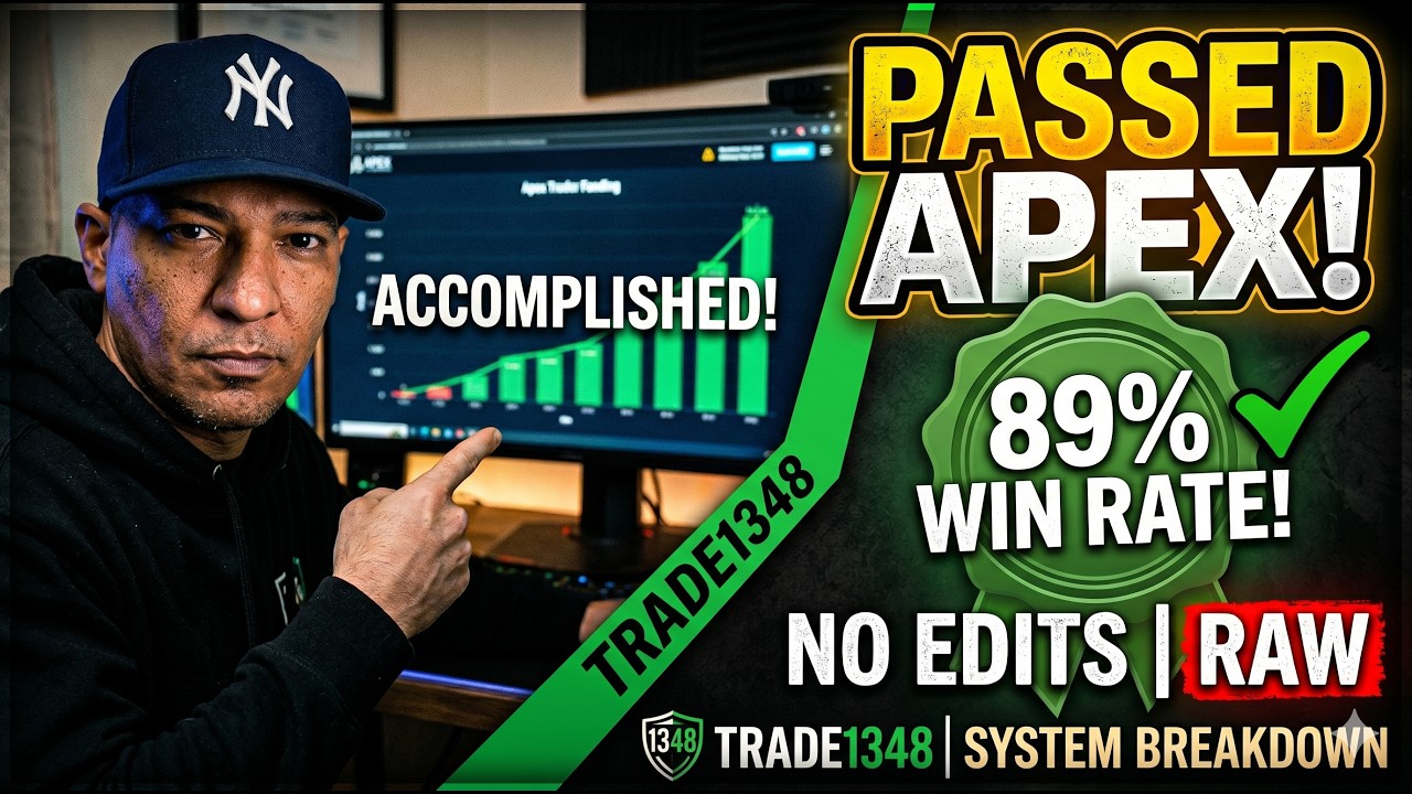 89% процент выигрышей: Прохождение проверки финансирования Apex Trader (система Trade1348 / RAW)