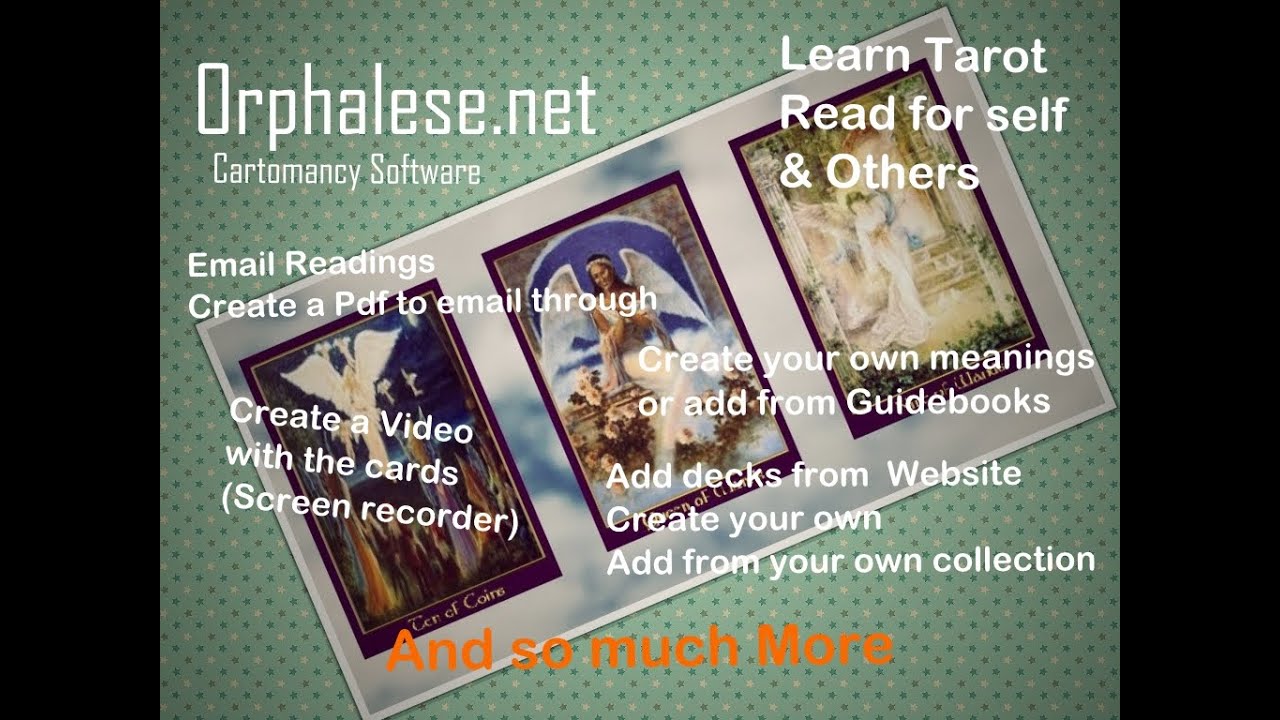 How I do an Email  Tarot Reading ? Using  Orphalese Software