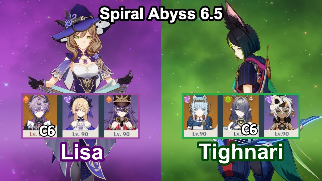 C6 Lisa & C6 Tighnari | Spiral Abyss 6.5 | Genshin Impact