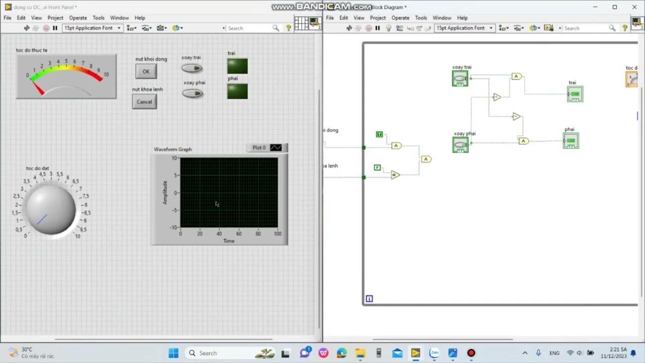 Lập trình giám sát tốc độ động cơ với Labview