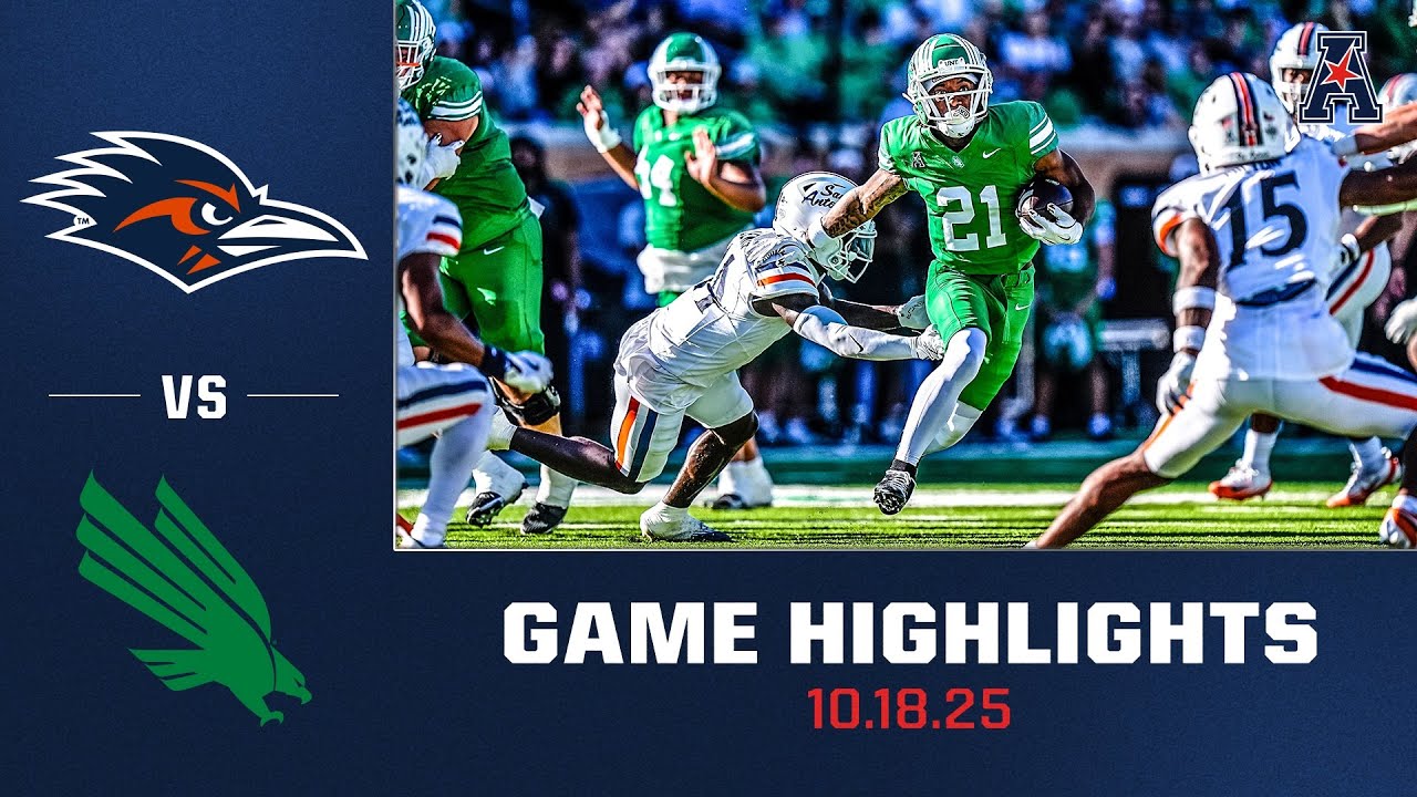 UTSA vs North Texas Football Highlights | Oct. 18, 2025