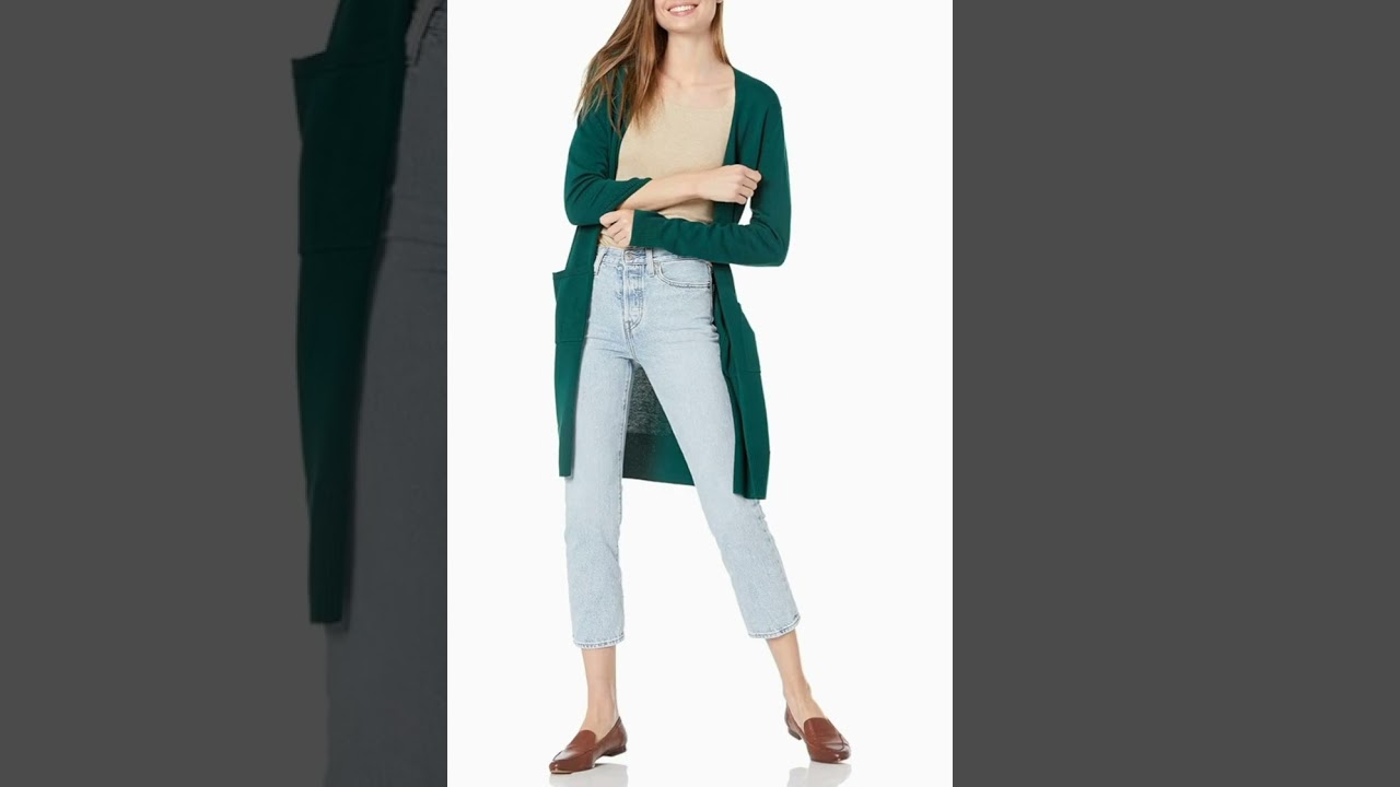 Amazon Essentials Women's Lightweight Longer Length Cardigan Sweater (Available in Plus Size)