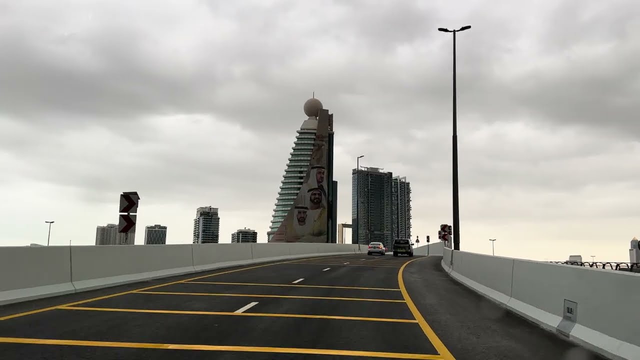 Dubai Driving- Heavy Rain - Downtown- UAE 2026