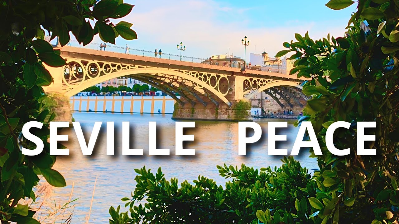 1 Hour Zen Flamenco | Relaxation under Triana Bridge - Guadalquivir River Sounds | AuraPax