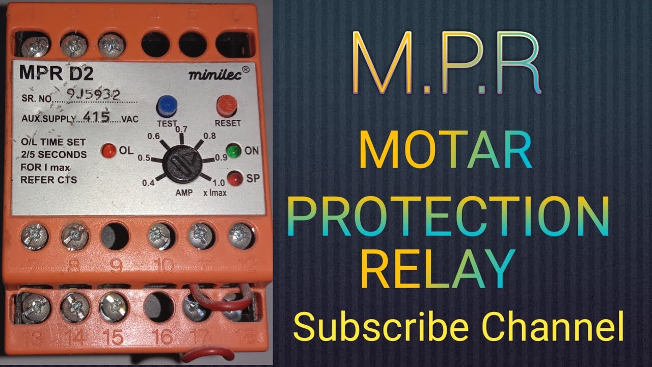 MPR D2 / D2 MPR2 / Motar Protection  Relay / Cooling Zone