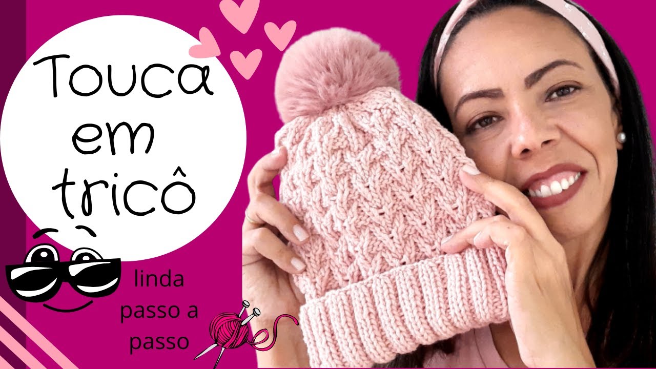 UMA MANEIRA DE FAZER TOUCA DE TRICÔ EM PONTO FANTASIA PASSO A PASSO- FÁCIL