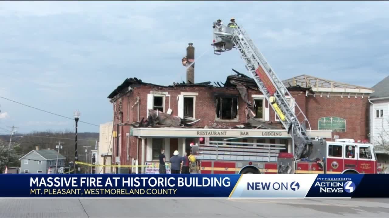 History up in flames: Massive fire hits Mount Pleasant hotel