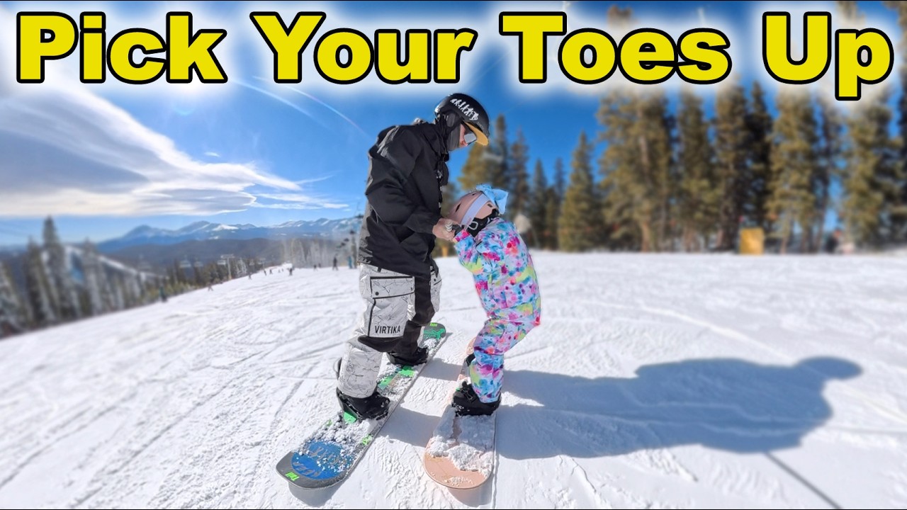 Four Year Old Girl Learns to Snowboard