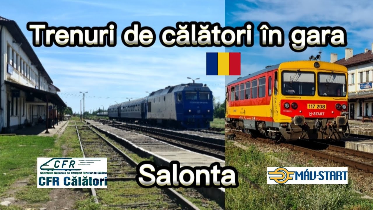 Diverse trenuri de călători surprinse în gara Salonta