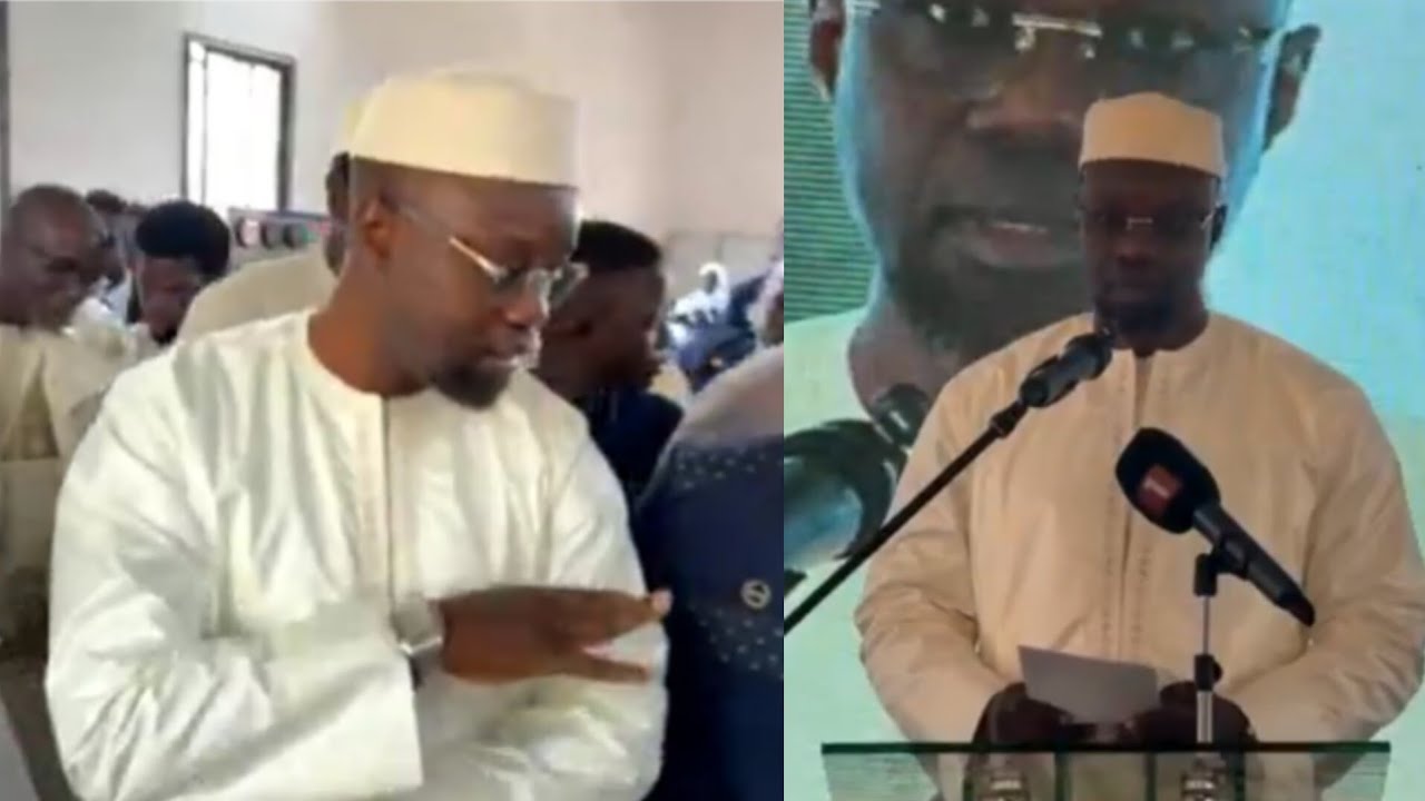 Discours Sonko Inauguration du (CFP) Sheikh Khalifa Bin Zayed Al Nahyan de Mbour