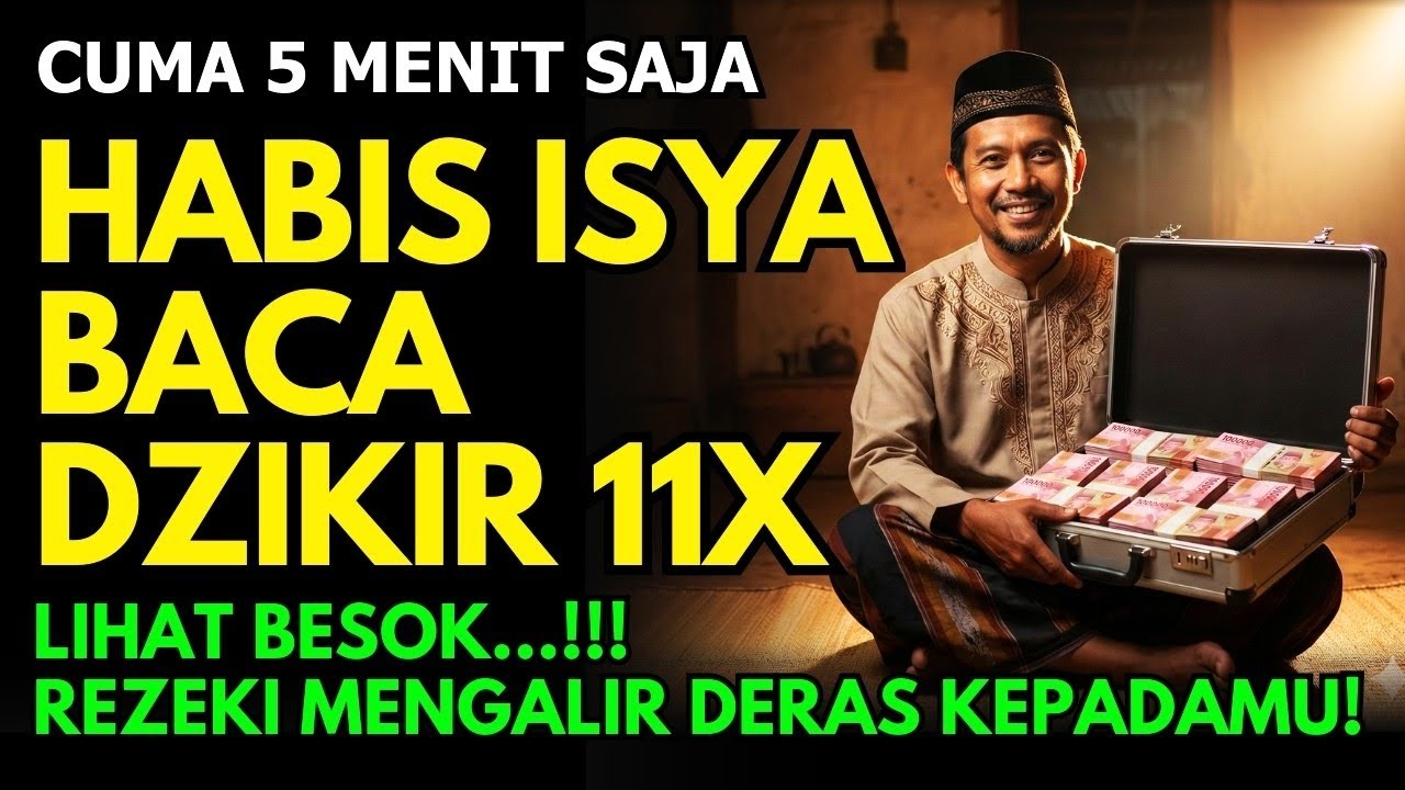 HABIS ISYA BACA DZIKIR INI 11X‼️Tidak Sampai 5 Hari Kaya Raya Tanpa Kerja Keras! Doa Mustajab!