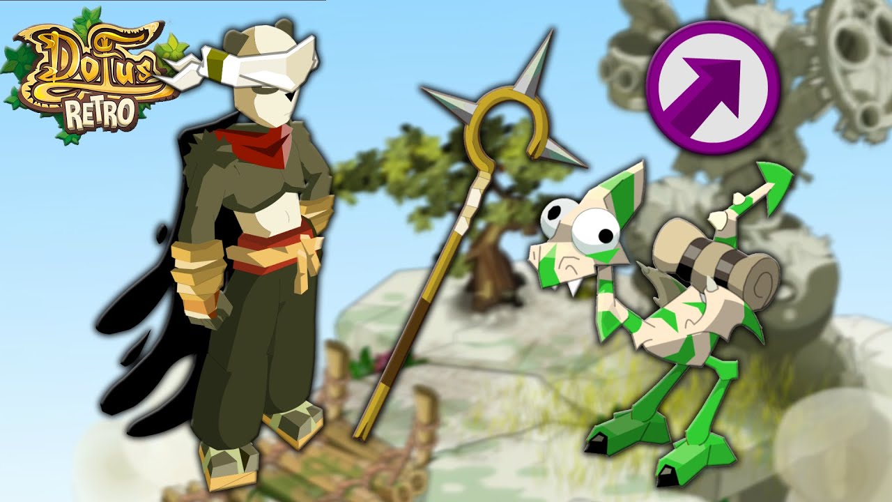 Un Panda bien bourrin en DD/Champma qui bouscule un Cra - PVP Dofus Retro