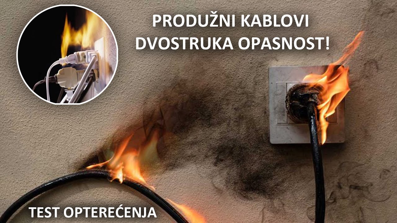 Požar na električnim instalacijama | Nekvalitetni produžni kablovi | TEST opterećenja