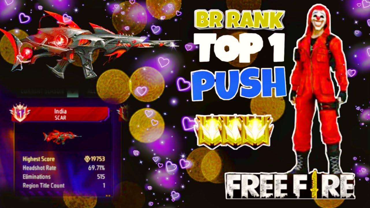 FREE FIRE  SCAR TOP 1 Push Challenge: Tips and Tricks