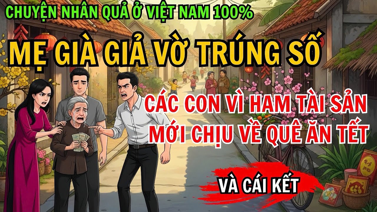 Mẹ Già Giả Vờ Trúng Số – Các Con Vì Ham Tài Sản Mới Chịu Về Quê Ăn Tết, Và Cái Kết…