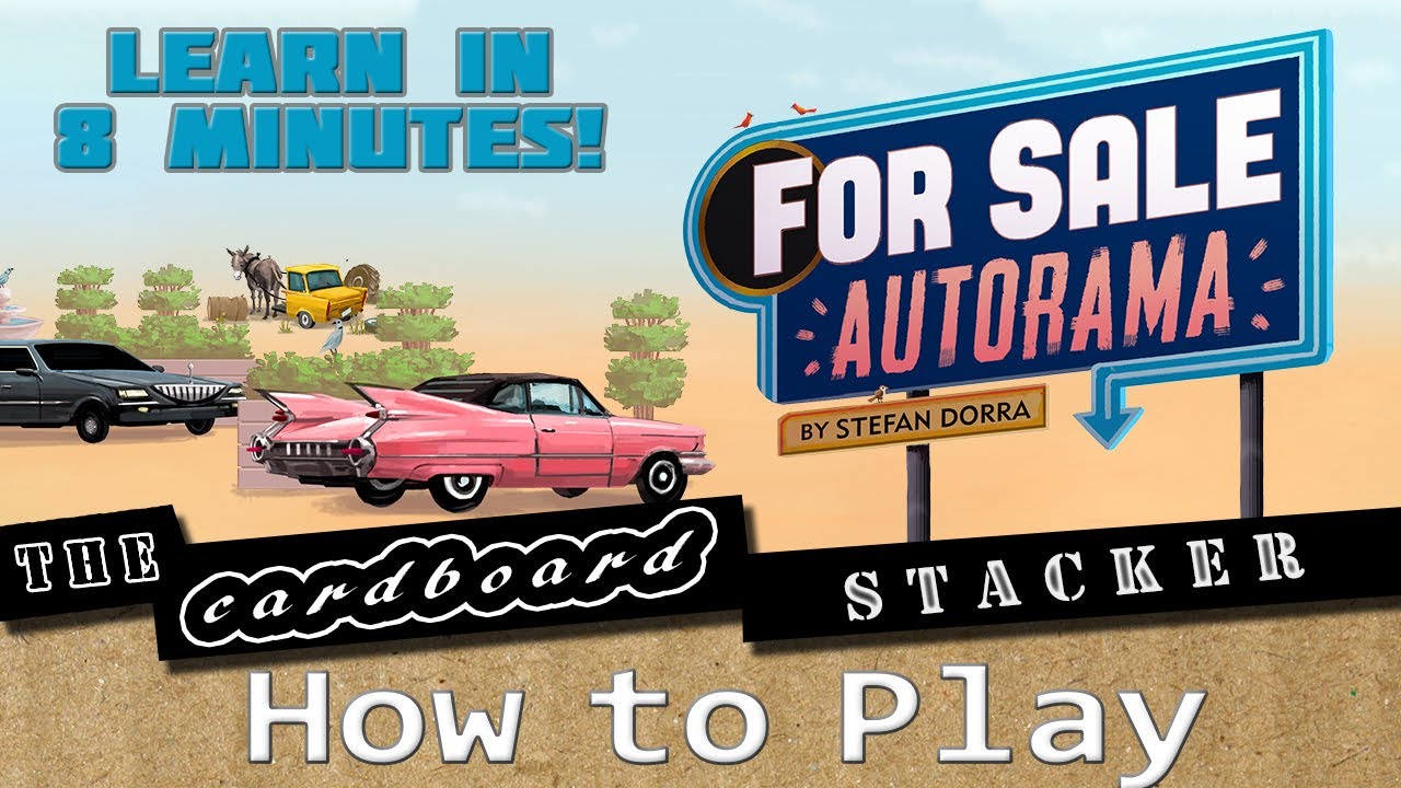 HOW TO PLAY For Sale Autorama (Eagle-Gryphon Games) | Quick Start Tutorial | The Cardboard Stacker