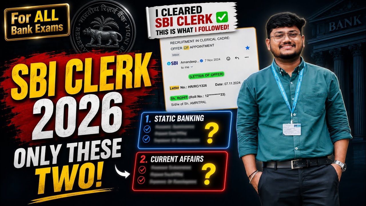 ✅ SBI Clerk 2026 Banking Awareness | My Exact Static + Current Affairs Sources | Selected Candidate