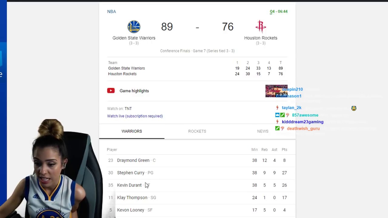 SHEGOTKICKSVII REACTS TO HOUSTON ROCKETS VS GOLDENSTATE WARRIORS GAME 7!!!!AND ROASTS JAMES HARDEN!!